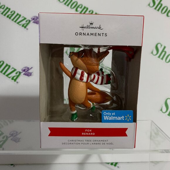 Hallmark Christmas Ornament 2022 Fox Ice Skating Scarf Glasses Exclusive - Picture 1 of 6
